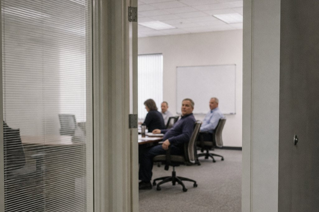 At the office in May. I used to take the chair nearest the door in that room, every single time, and tell people I liked the light.