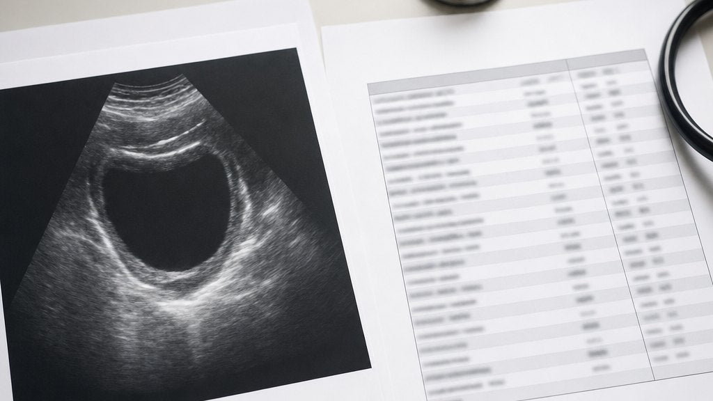 A normal ultrasound and a clear urine test. Both look at bladder function — neither looks at bladder wall structure.