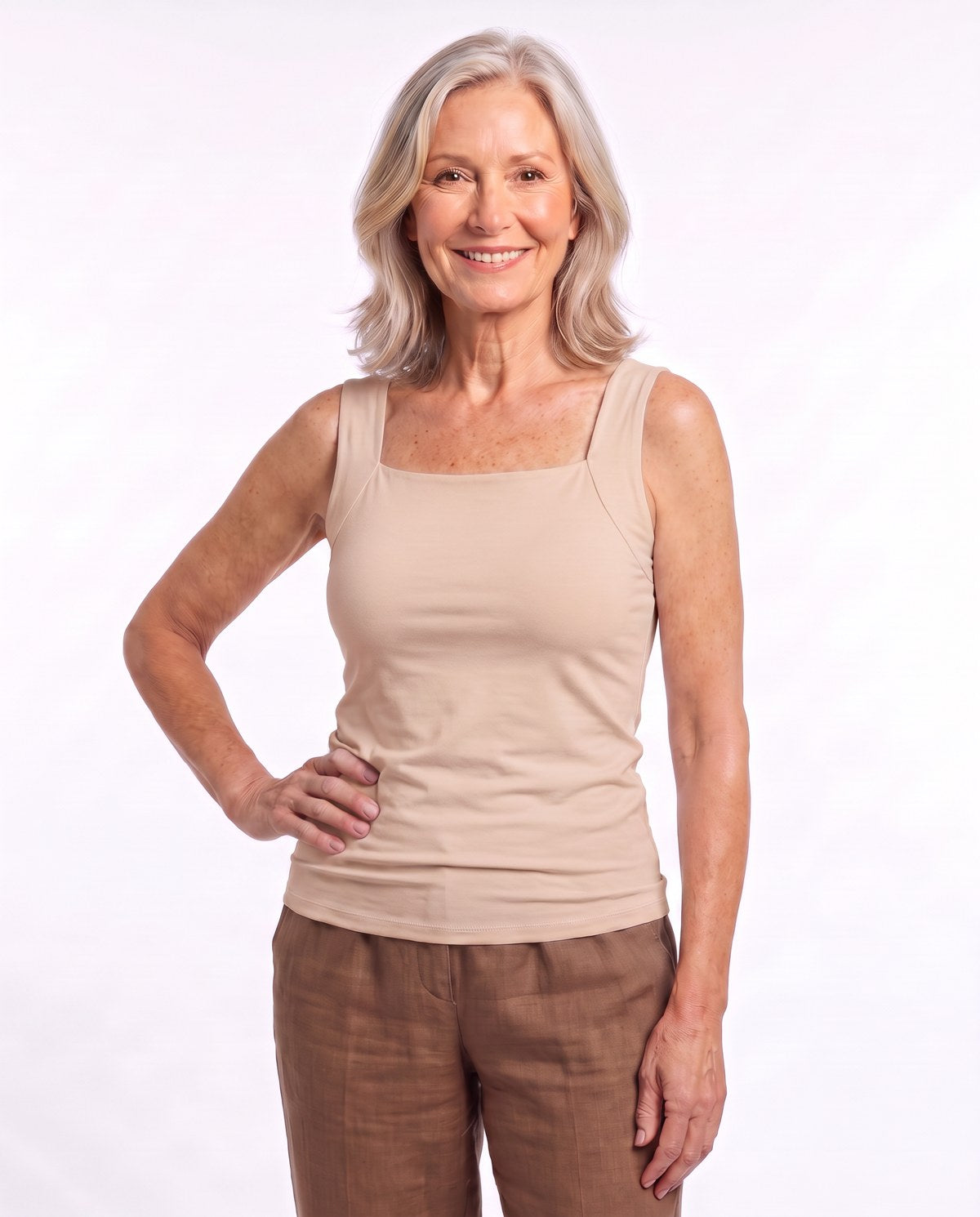 Freeform Tank in Nude