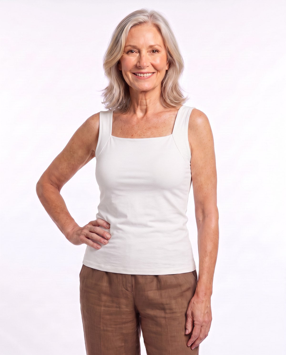 Freeform Tank in White