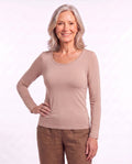Freeform Long-Sleeve Top in Nude