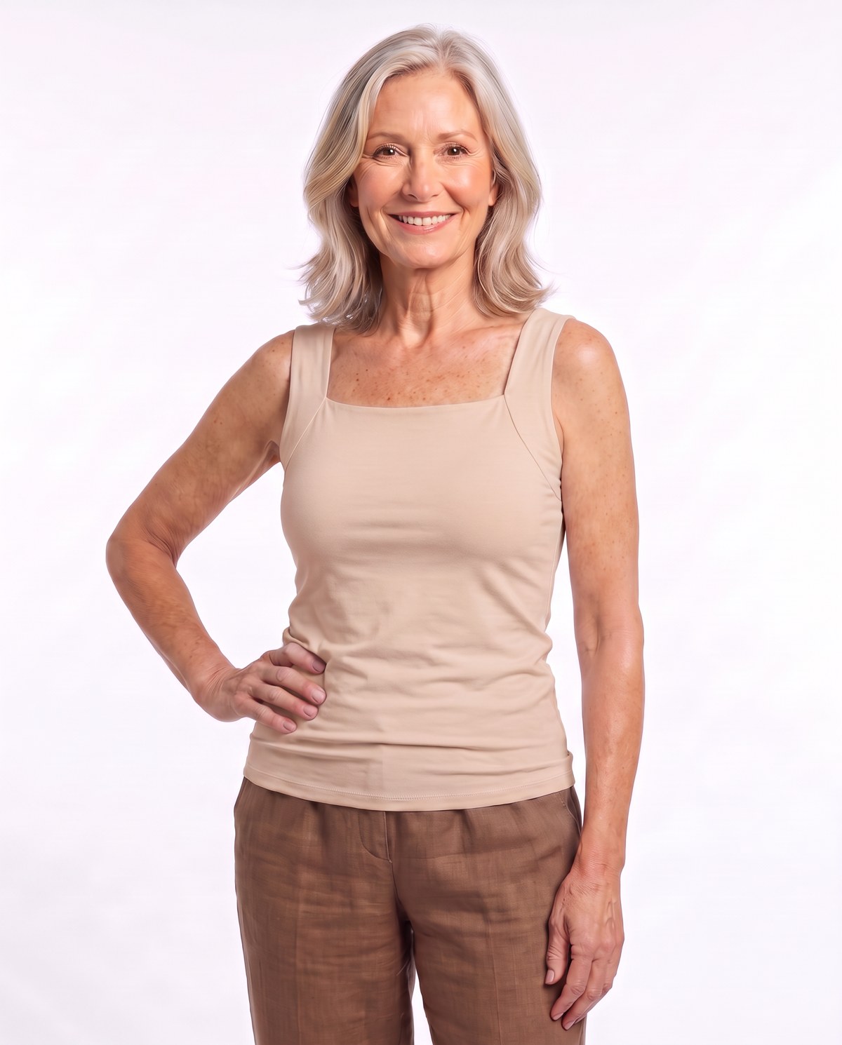 Freeform Tank in Nude
