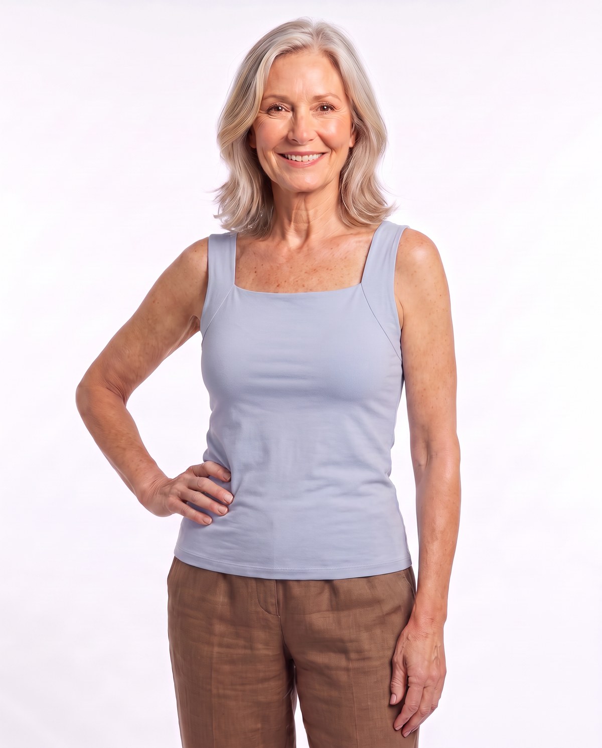 Freeform Tank in Light Blue