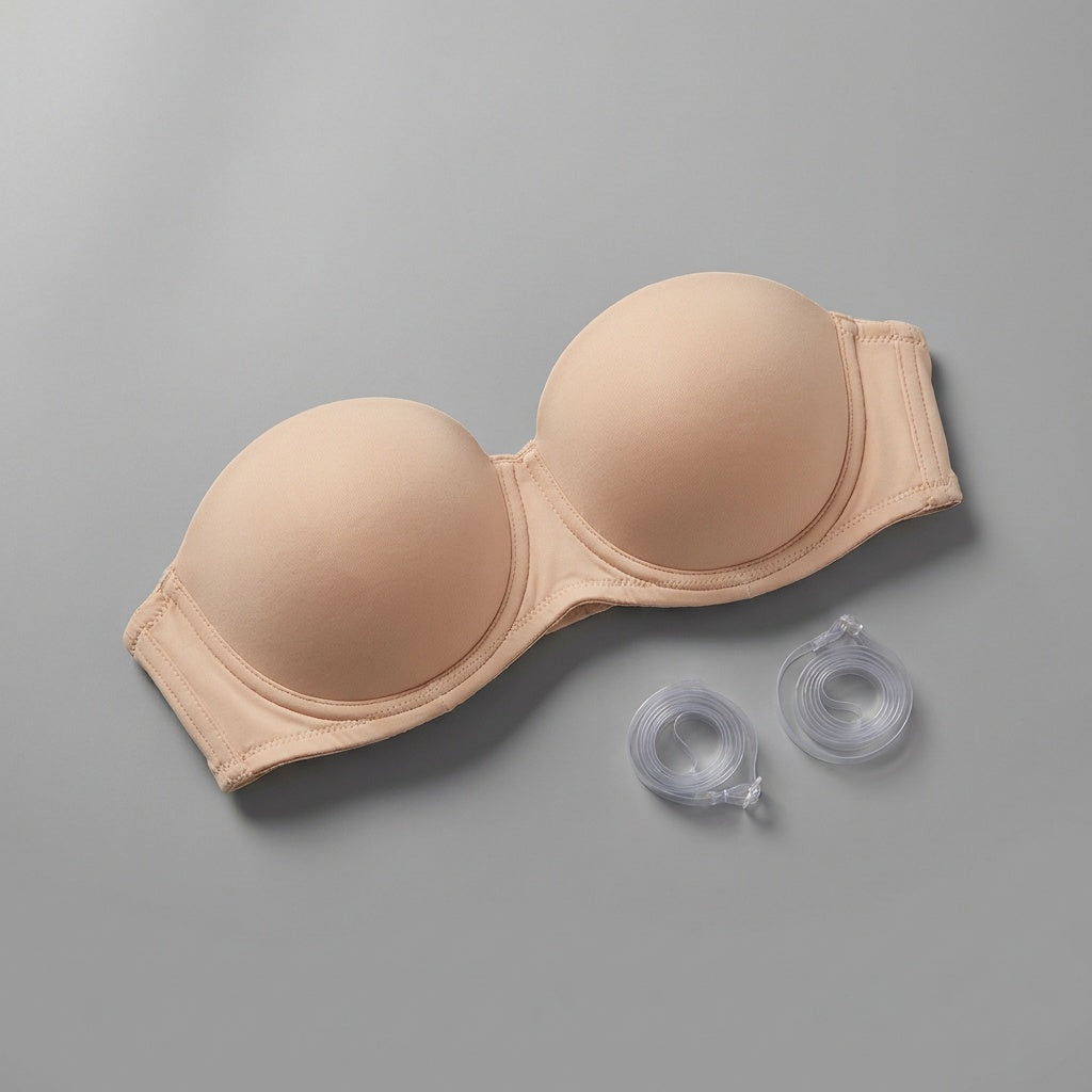 A strapless convertible bra