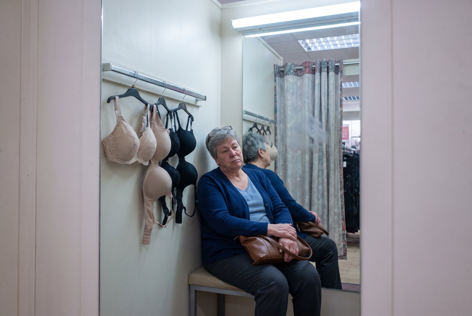 Margaret in the department store fitting room