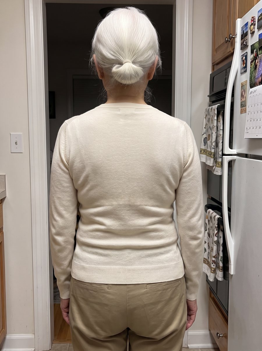 Joan T. from behind with the Freeform tank underneath: the back is smooth