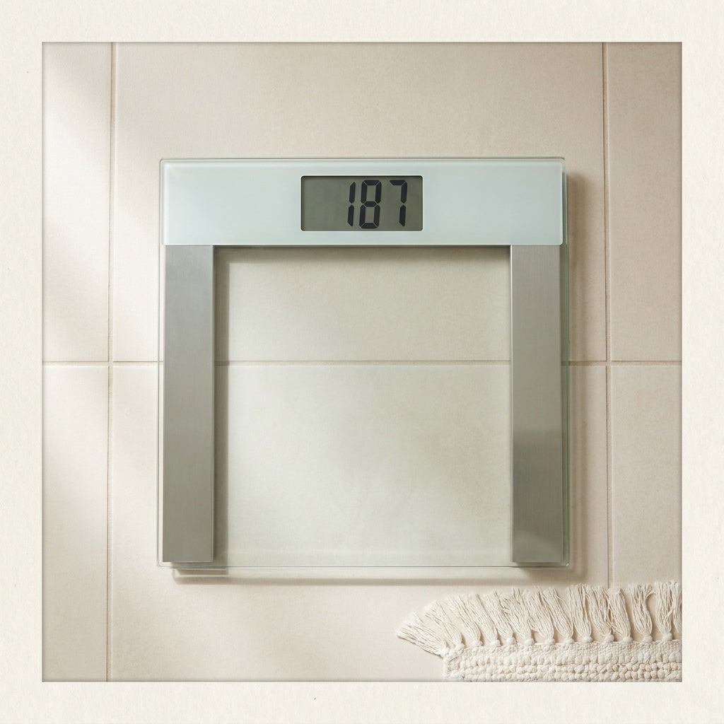 Scale reading 187 lbs