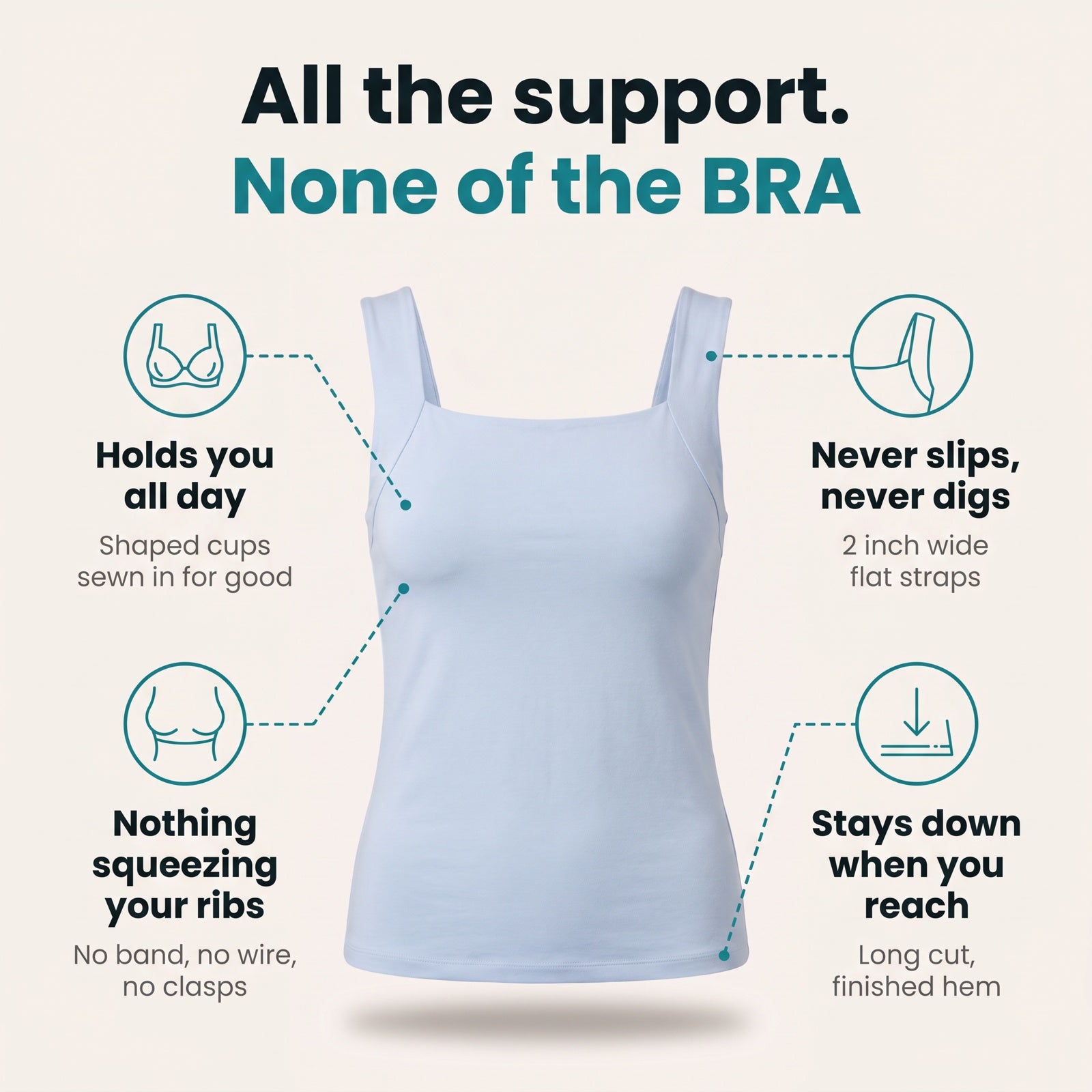 All the support, none of the bra