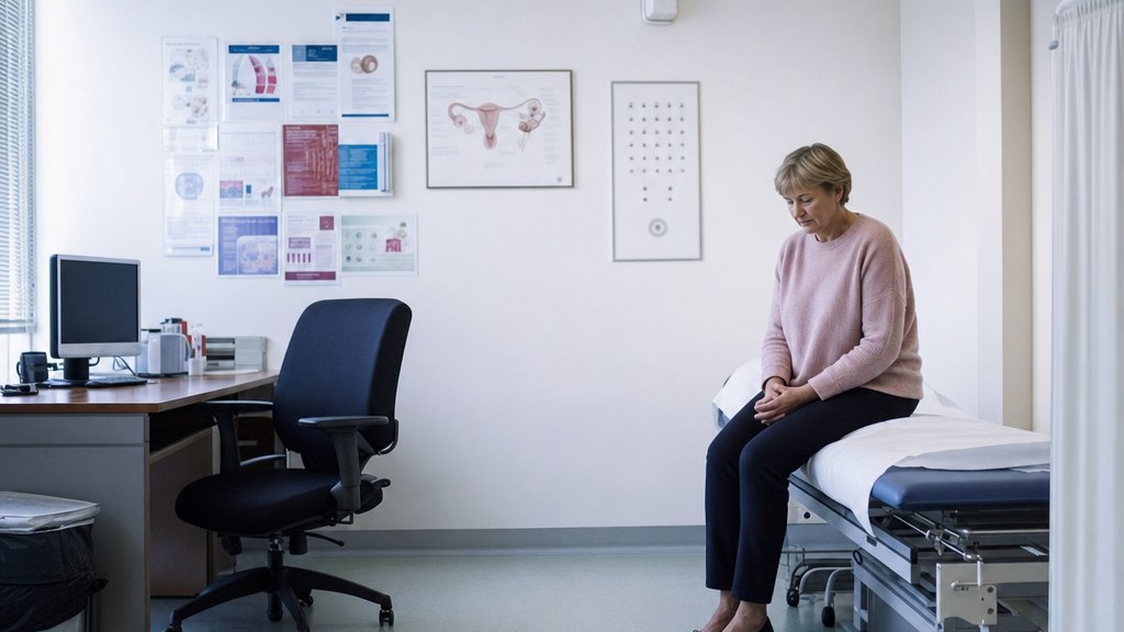 The exam room at the point most patients arrive at: on their second or third tablet and no closer to a full night's sleep.