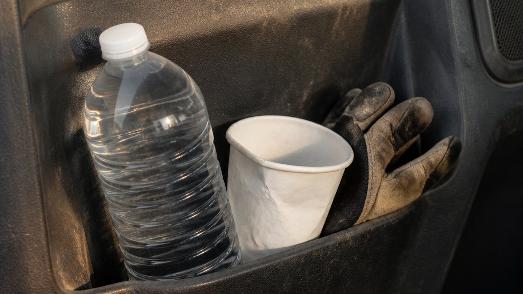 The bottle that goes out full and comes home full. Cutting the water does not reduce what the kidneys filter out — it concentrates it.