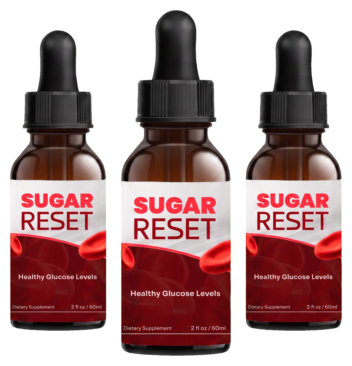 3 Bottles — 90-day supply of Sugar Reset — Sublingual Glucose Support Drops