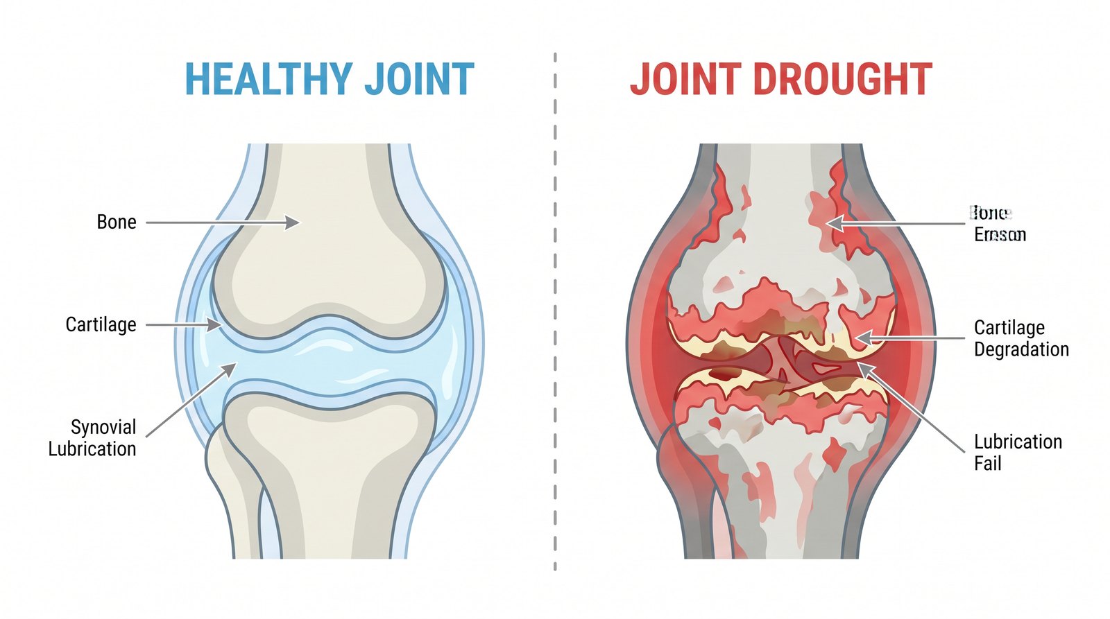 Healthy joint versus joint drought